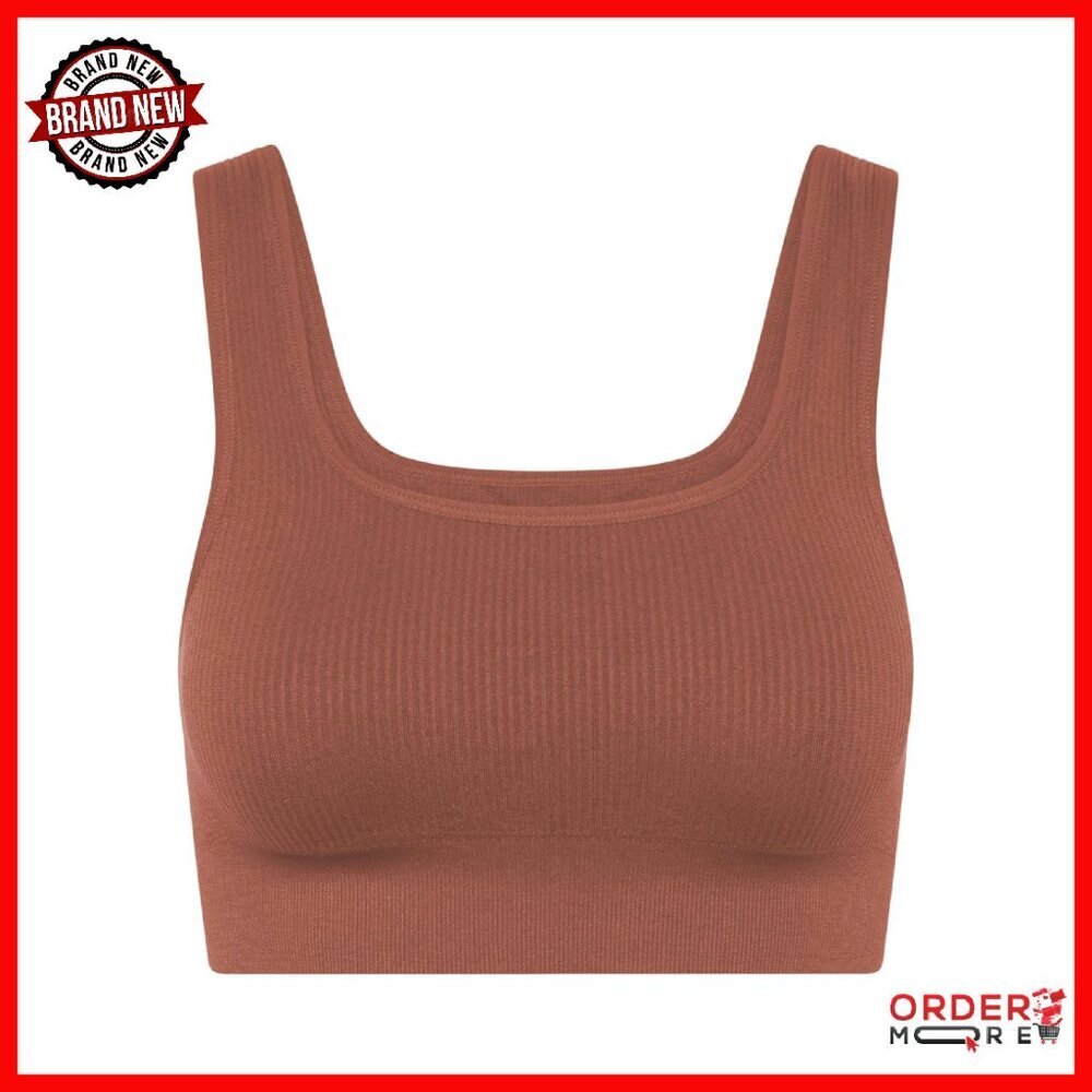 Wireless Ribbed Scoop Bralette - Comfort Lounge Sleep Bra
